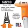 Klein Tools 11055INS Insulated KleinKurve Wire StripperCutter Orange