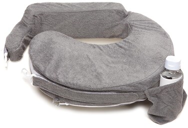 My Brest Friend Nursing Pillow  Deluxe  Enhanced Comfort w Slipcover  Ergonomic Breastfeeding Pillow For Ultimate Support For Mom  Baby  Adjustable Pillow W Handy Side Pocket Evening Grey