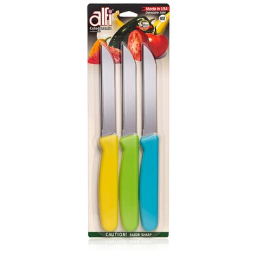 Alfi AllPurpose Knives Aerospace Precision Pointed Tip  Home And Kitchen Supplies  Serrated Steak Knives Set  Made in USA Multicolor