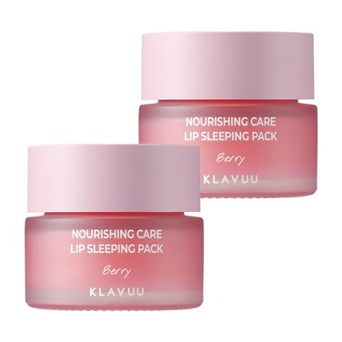 Klavuu Nourishing Care Korean Lip Sleeping Mask Pack 2PCS Overnight Hydrating  Exfoliating Lip Treatment for Dry Chapped Lips  Moisturizing Lip Balm for Smoother Softer Lips Berry  Berry