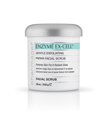 Pharmagel Enzyme ExCell  Gentle Papaya Face Exfoliator Scrub for All Skin Types  18 Ounces