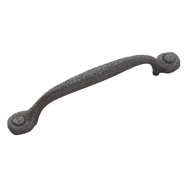 Hickory Hardware 1 Pack Solid Core Kitchen Cabinet Pulls Luxury Cabinet Handles Hardware for Doors  Dresser Drawers 5116 Inch 128mm Hole Center Black Iron Refined Rustic Collection