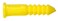 Hillman 370326 Ribbed Plastic Anchor 468 X 78Inch Yellow 100 count Pack of 1