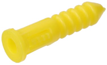Hillman 370326 Ribbed Plastic Anchor 468 X 78Inch Yellow 100 count Pack of 1