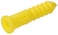 Hillman 370326 Ribbed Plastic Anchor 468 X 78Inch Yellow 100 count Pack of 1