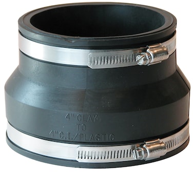 Fernco 100244 Clay to Cast Iron or Plastic Coupling