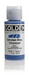 Fluid Acrylics by GOLDEN Cerulean Blue Chromium 1 fl oz Bottle Professional Acrylic Paint SemiOpaque