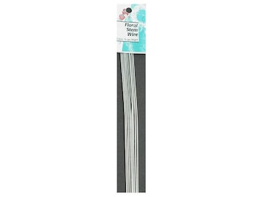 Cloth Covered Stem Wire 20 Gauge 18 15PkgWhite