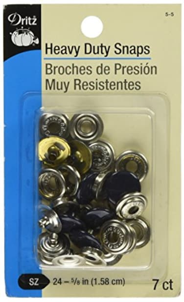 Dritz 55 Heavy Duty Snaps Navy Size 24 58Inch 7Sets