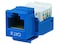 Monoprice Cat6 RJ45 Toolless Keystone Jack  For 2224AWG Solid Wire Blue