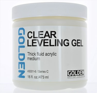 Golden Artist Colors  Self Leveling Clear Gel  16 oz Jar