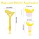 Eyeliner Stencils Silicone Eyeliner Aid Reusable Mascara Shield Guard Wing Eyeliner Eyelash Lipstick Eyeshadow Applicators Guide Tool Multifunctional Makeup Tool 3Pcs Yellow