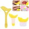 Eyeliner Stencils Silicone Eyeliner Aid Reusable Mascara Shield Guard Wing Eyeliner Eyelash Lipstick Eyeshadow Applicators Guide Tool Multifunctional Makeup Tool 3Pcs Yellow