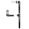 EZFLO 112 Inch Schedule 40 ABS Lift and Lock TwoHole Bath Waste Drain Plastic Tubular with Chrome Plated Trim 35298