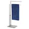 GraniteFree Standing Stainless Steel Hand Towel Stand Bathroom Hand Towel Organizer Stand with Ganite Rounded Pedestal