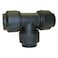 John Guest Speedfit 1 Inch CTS Union Tee Push to Connect Plastic Plumbing Fitting Black PEI0236E