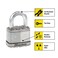 Master Lock M5XT Magnum Heavy Duty Outdoor Padlock with Key 2 Pack KeyedAlike Silver