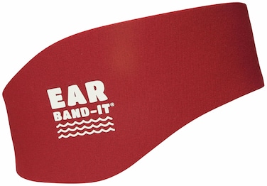 Ear BandIt Swimming Headband  Invented by Physician  Hold Ear Plugs in  The ORIGINAL Swimmers Headband  Doctor Recommended  Secure Earplugs Red