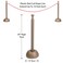Beistle Red Rope Stanchion Set Awards Night Decorations VIP Party RedBronze Plastic