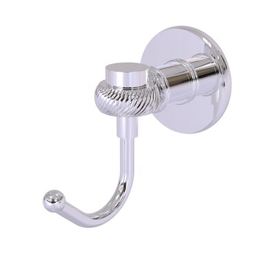 Allied Brass 2020TPC Continental Collection Twist Accents Robe Hook Polished Chrome