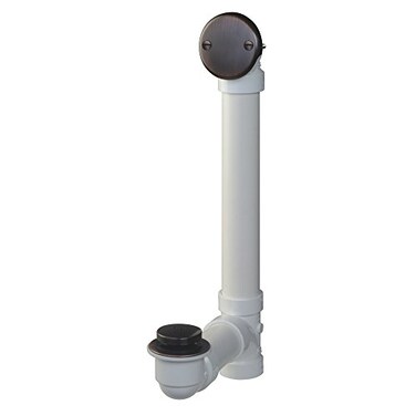 Keeney K630PVCVB Foot Lock Stop Bathtub Drain Kit Venetian Bronze 15 Inch