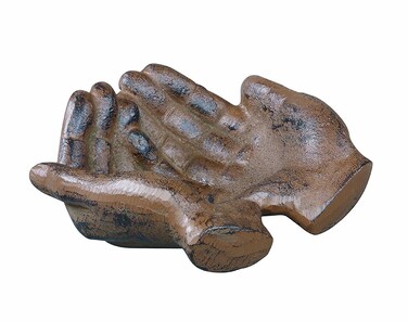 Creative CoOp Cast Iron Hands Dish with Rust Finish