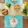 DII Basic Everyday Ribbed Tabletop 100 Cotton Placemat Set 13x19 Aqua 6 Piece