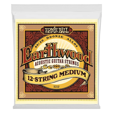 Ernie Ball Earthwood Medium 12String 8020 Bronze Acoustic Guitar Strings  1128 Gauge