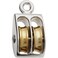 National Hardware N243600 3204BC Fixed Double Pulley in Nickel