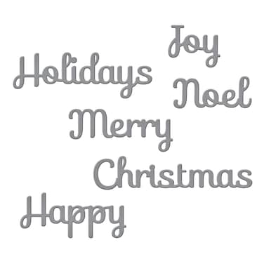 Spellbinders Shapeabilities Die DLites Holiday Sentiments