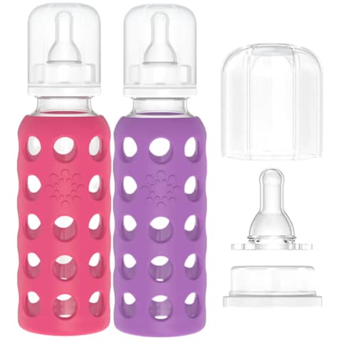 Lifefactory Baby Bundle  Bottle Set  RaspberryPurple  9 oz  2 pk