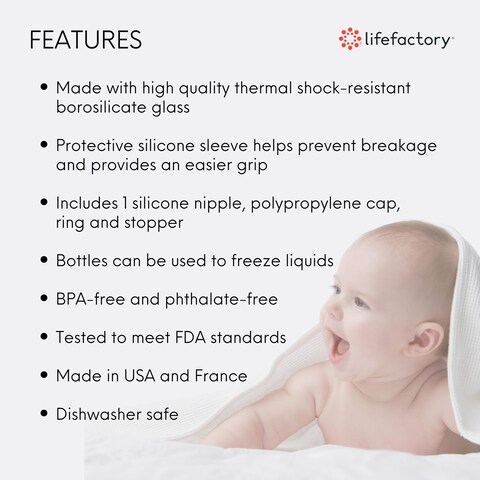 Lifefactory Baby Bundle  Bottle Set  RaspberryPurple  9 oz  2 pk