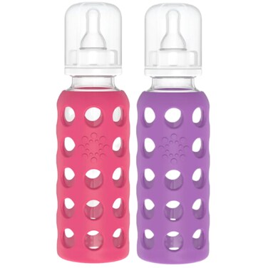 Lifefactory Baby Bundle  Bottle Set  RaspberryPurple  9 oz  2 pk