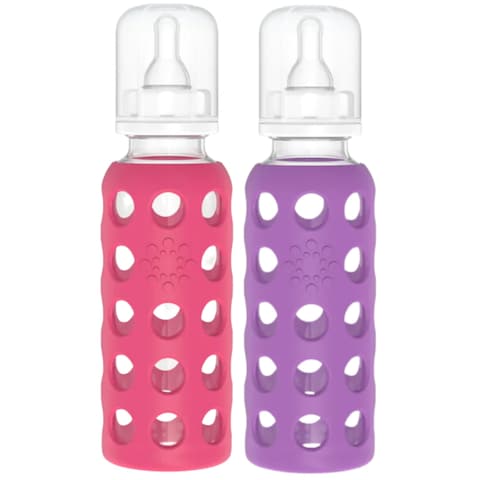 Lifefactory Baby Bundle  Bottle Set  RaspberryPurple  9 oz  2 pk