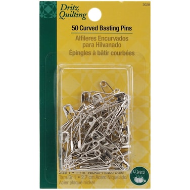 Dritz 3028 Curved Basting Safety Pins Size 1 50Count