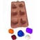 XHaibei 3D Gem Cool Ice Cube Chocolate Soap Plaster Crayon Mold Silicone Party Maker Dia 1inch 1oz per cell