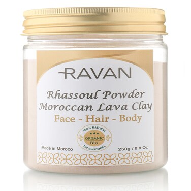 Ravan Moroccan Rhassoul Raw Clay Powder  Rich in Minerals  a Natural Detox for Face  Hair  Body  88 Oz