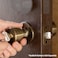 Master Lock TUO0105T Tulip Door Knob with Lock Antique Brass Pack of 2