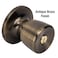 Master Lock TUO0105T Tulip Door Knob with Lock Antique Brass Pack of 2