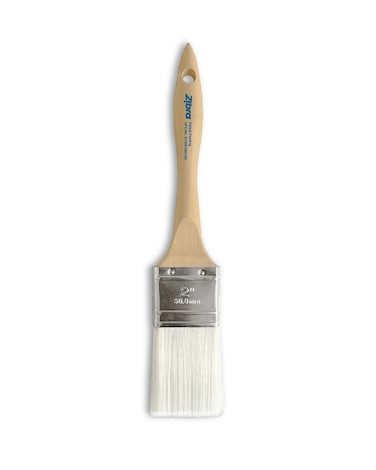 Zibra Flat Paint Brush for Top Coats Flat Surfaces Walls and Doors 2inch Comfort Handle for All Paints and Stains