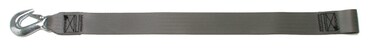BoatBuckle Winch Strap with Loop End Gray 2Inch x 15Feet