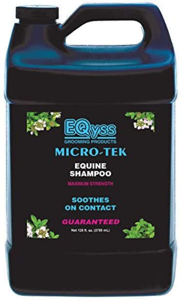 EQyss MicroTek Equine Itch Relief Shampoo  Soothes Irritated Skin Stops Itching Scratching Rubbing  for All Horses Ponies Mares Foals 128oz