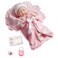 JC Toys Soft Body La Newborn in Bunting and Accessories Asian Pink 18784