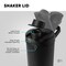 Simple Modern Stainless Steel Shaker Bottle with Ball 24oz  Metal Insulated Cup for Protein Mixes Shakes and Pre Workout  Rally Collection  Midnight Black