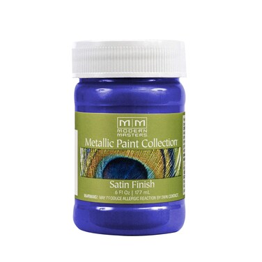 6 oz Modern Masters ME429 Venetian Blue Metallic Paint Collection Satin WaterBased Decorative Metallic Paint