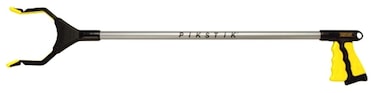 PikStik Pro P321 Aluminum Reacher Wide 55 Jaw 360 Rotating Jaw Durable and RustProof Unique Handle and Trigger 1 Year Warranty Yellow 32 Inch Pack of 1