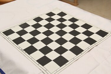 Roll Up Chess Mat Board Game Green One Size