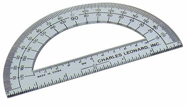 Charles Leonard Inc Protractor 6 Inch Open Center Clear Plastic 77106