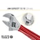 Klein Tools D5076 Adjustable Wrench Extra Capacity Jaw Forged Drive Wrench with High Polish Chrome Finish 612Inch