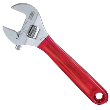Klein Tools D5076 Adjustable Wrench Extra Capacity Jaw Forged Drive Wrench with High Polish Chrome Finish 612Inch
